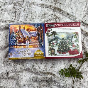 Christmas Puzzle Bundle Christmas Tree Christmas Village Christmas Cottage